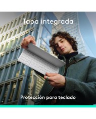 Tastiera Bluetooth Logitech 920-013011 Qwerty in Spagnolo Grigio Bianco/Grigio Tastiera Bluetooth Logitech 920-013011 Qwerty in Spagnolo Grigio Bianco/Grigio