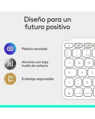 Tastiera Bluetooth Logitech 920-013011 Qwerty in Spagnolo Grigio Bianco/Grigio Tastiera Bluetooth Logitech 920-013011 Qwerty in Spagnolo Grigio Bianco/Grigio