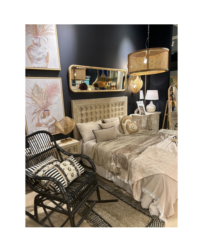 Lampada da tavolo Romimex Naturale Rattan 30 x 30 x 15 cm Lampada da tavolo Romimex Naturale Rattan 30 x 30 x 15 cm