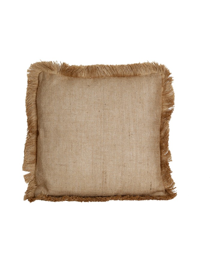 Cuscino Romimex Marrone Con frange 45 x 10 x 45 cm Cuscino Romimex Marrone Con frange 45 x 10 x 45 cm