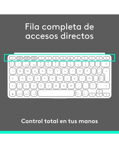 Tastiera Bluetooth Logitech 920-013011 Qwerty in Spagnolo Grigio Bianco/Grigio Tastiera Bluetooth Logitech 920-013011 Qwerty in Spagnolo Grigio Bianco/Grigio