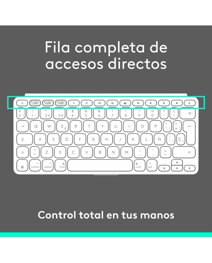 Tastiera Bluetooth Logitech 920-013011 Qwerty in Spagnolo Grigio Bianco/Grigio Tastiera Bluetooth Logitech 920-013011 Qwerty in Spagnolo Grigio Bianco/Grigio