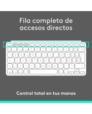 Tastiera Bluetooth Logitech 920-013011 Qwerty in Spagnolo Grigio Bianco/Grigio Tastiera Bluetooth Logitech 920-013011 Qwerty in Spagnolo Grigio Bianco/Grigio