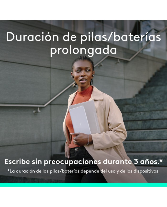 Tastiera Bluetooth Logitech 920-013011 Qwerty in Spagnolo Grigio Bianco/Grigio Tastiera Bluetooth Logitech 920-013011 Qwerty in Spagnolo Grigio Bianco/Grigio