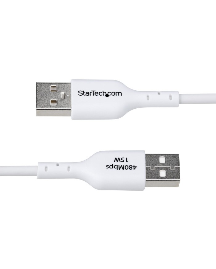 Cavo USB Startech USB2AC1MNCWHE Bianco 1 m
