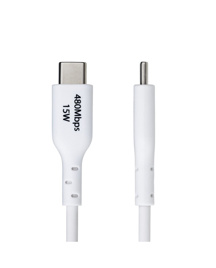 Cavo USB Startech USB2AC1MNCWHE Bianco 1 m