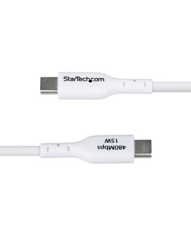 Cavo USB Startech USB2AC2MNCWHE Bianco 2 m Cavo USB Startech USB2AC2MNCWHE Bianco 2 m