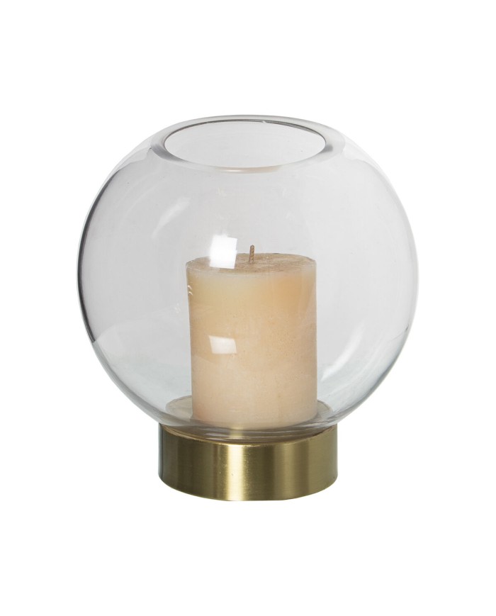 Vaso Alexandra House Living Trasparente Dorato Cristallo 15 x 15 cm Portacandele Vaso Alexandra House Living Trasparente Dorato Cristallo 15 x 15 cm Portacandele