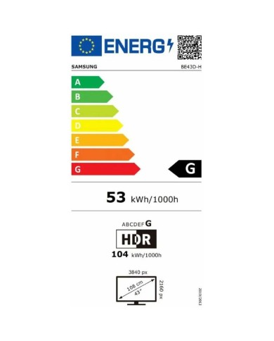 Monitor Videowall Samsung LH43BEDHLGUXEN 4K Ultra HD 43"