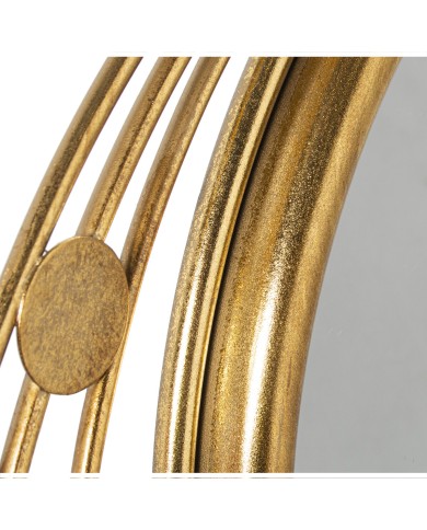 Specchio da parete Alexandra House Living Dorato Metallo 66 x 3 x 78 cm Rotondo