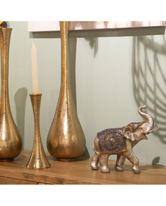 Statua Decorativa Alexandra House Living Argentato Plastica Elefante 12 x 24 x 23 cm Statua Decorativa Alexandra House Living Argentato Plastica Elefante 12 x 24 x 23 cm