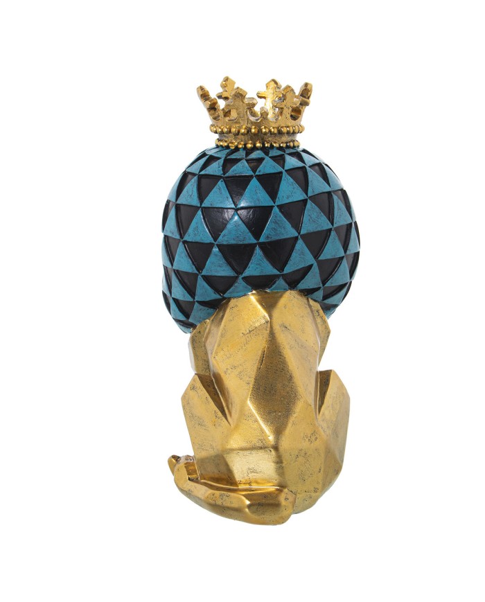 Statua Decorativa Alexandra House Living Dorato Acrilico Plastica Melammina Leone