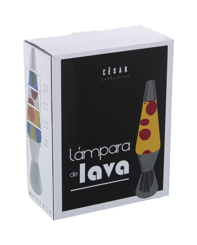 Lampada Lava Alexandra House Living Giallo Rosa Metallo 9 x 37 x 9 cm