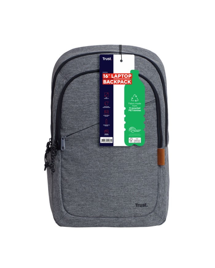 Zaino per Portatile Trust 24981 Grigio Zaino per Portatile Trust 24981 Grigio