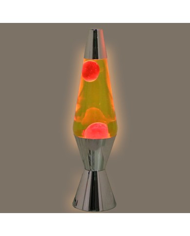 Lampada Lava Alexandra House Living Giallo Rosa Metallo 9 x 37 x 9 cm