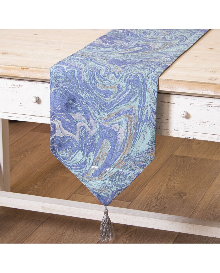 Runner da Tavolo Alexandra House Living Azzurro 30 x 180 cm Runner da Tavolo Alexandra House Living Azzurro 30 x 180 cm