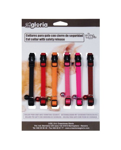 Collare per gatti Gloria Classic Multicolore Liscio 6 Unità Collare per gatti Gloria Classic Multicolore Liscio 6 Unità
