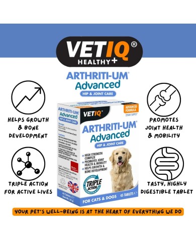 Integratori e vitamine Mark & Chappell VETIQ ARTHRITI-UM ADVANCED Integratori e vitamine Mark & Chappell VETIQ ARTHRITI-UM ADVANCED