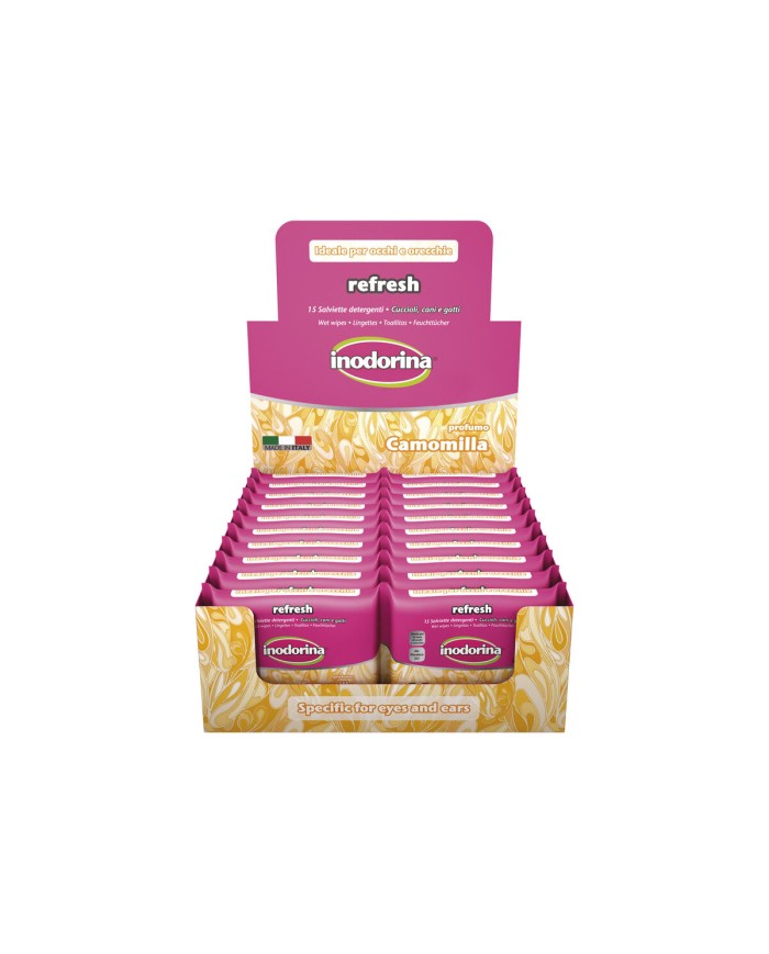 Salviettine Inumidite per Animali Domestici Inodorina Refresh 24 Unità