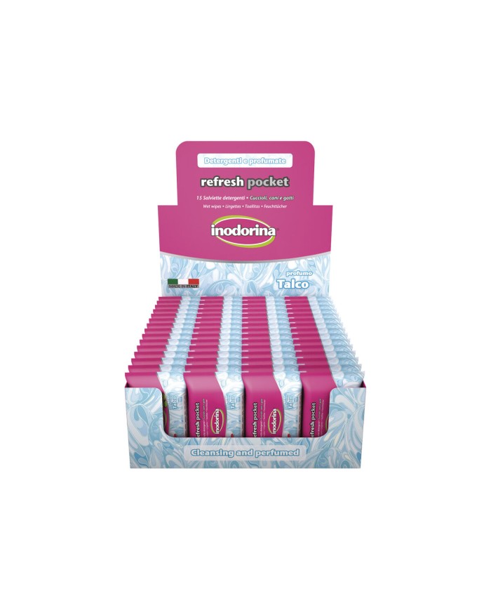 Salviettine Inumidite per Animali Domestici Inodorina Talco 60 Unità