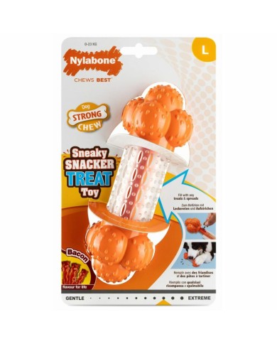 Giocattolo da mordere per cani Nylabone Arancio Bacon Artificiale L