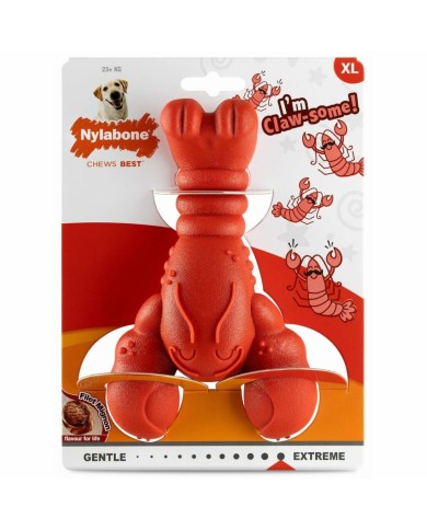 Giocattolo da mordere per cani Nylabone Rosso Carne di manzo e vitello Artificiale XL