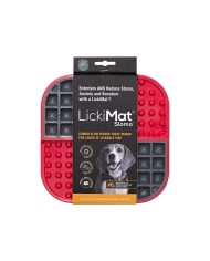 Ciotola per cani Lickimat polipropilene TPR Rosso