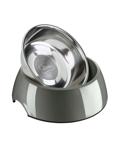 Ciotola per cani Hunter Grigio 350 ml Acciaio inossidabile Ciotola per cani Hunter Grigio 350 ml Acciaio inossidabile
