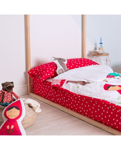 Copripiumino senza Imbottitura HappyFriday Multicolore 90 x 200 cm Cappuccetto Rosso 2 Pezzi Copripiumino senza Imbottitura HappyFriday Multicolore 90 x 200 cm Cappuccetto Rosso 2 Pezzi