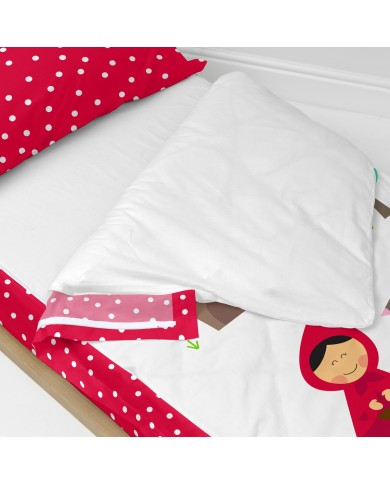 Copripiumino senza Imbottitura HappyFriday Multicolore 90 x 200 cm Cappuccetto Rosso 2 Pezzi Copripiumino senza Imbottitura HappyFriday Multicolore 90 x 200 cm Cappuccetto Rosso 2 Pezzi