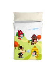 Copripiumino senza Imbottitura HappyFriday Multicolore 90 x 200 cm 2 Pezzi