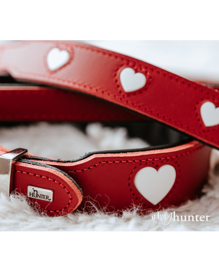 Collare per Cani Hunter Love XS/S 30-34 cm Rojo/Blanco