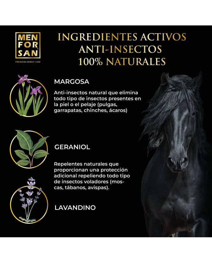 Shampoo per Cavalli Menforsan herbal 1 L Repellente per insetti