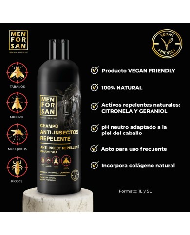 Shampoo per Cavalli Menforsan herbal 1 L Repellente per insetti Shampoo per Cavalli Menforsan herbal 1 L Repellente per insetti