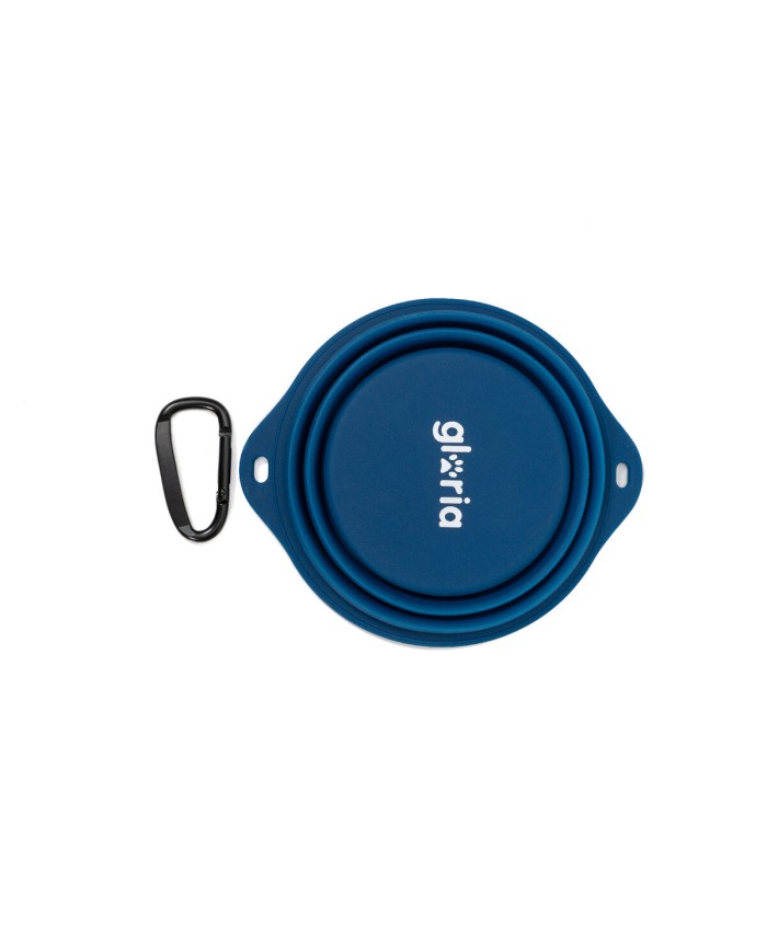 Ciotola Pieghevole per Animali Domestici Gloria Azzurro Silicone Alluminio 550 ml Ciotola Pieghevole per Animali Domestici Gloria Azzurro Silicone Alluminio 550 ml