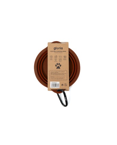 Ciotola Pieghevole per Animali Domestici Gloria Rosso Silicone Alluminio 550 ml Ciotola Pieghevole per Animali Domestici Gloria Rosso Silicone Alluminio 550 ml
