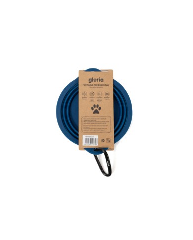 Ciotola Pieghevole per Animali Domestici Gloria Azzurro Silicone Alluminio 550 ml Ciotola Pieghevole per Animali Domestici Gloria Azzurro Silicone Alluminio 550 ml