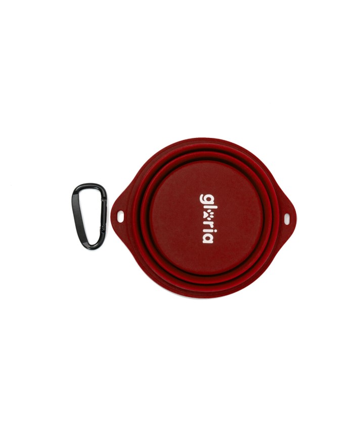 Ciotola Pieghevole per Animali Domestici Gloria Rosso Silicone Alluminio 550 ml Ciotola Pieghevole per Animali Domestici Gloria Rosso Silicone Alluminio 550 ml