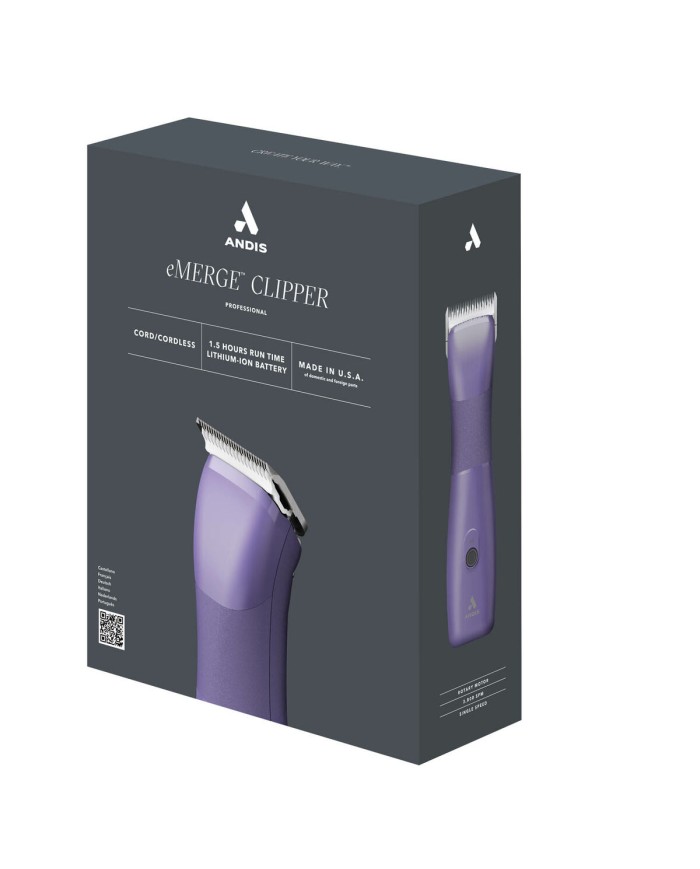 Tosatrice per animali domestici Andis EMERGE Clipper Viola