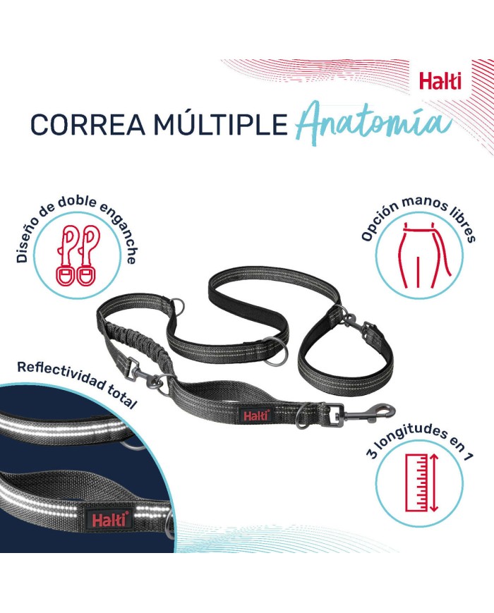 Guinzaglio per Cani Company of Animals Grigio L