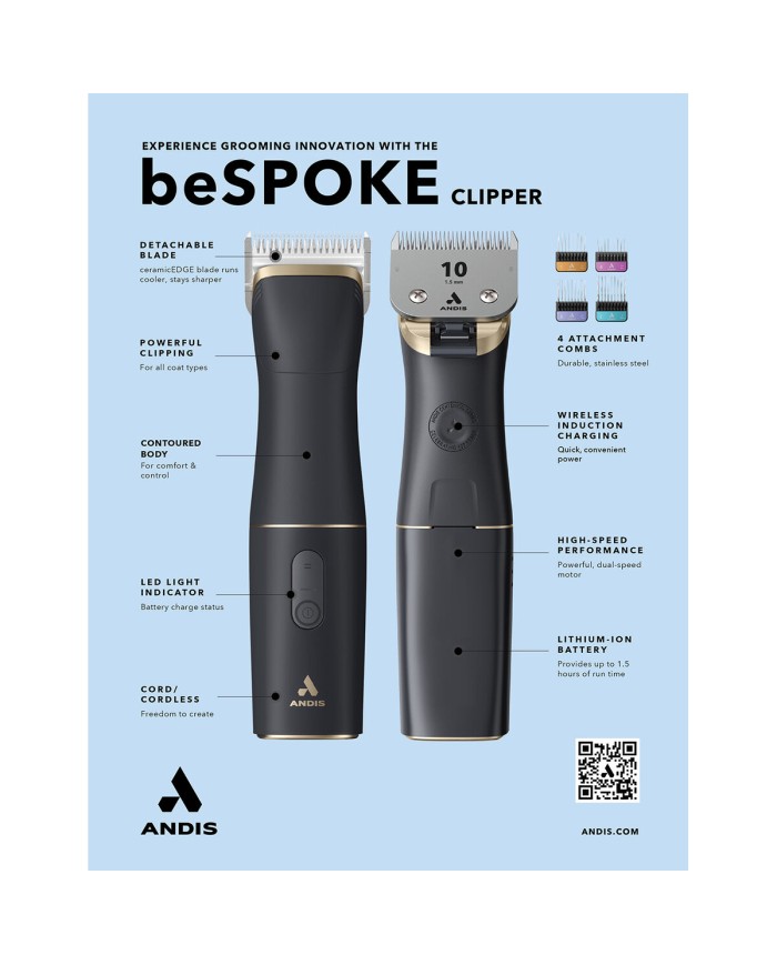 Tosatrice per animali domestici Andis BESPOKE Nero