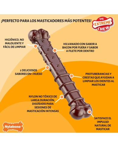 Osso Nylabone Marrone Bacon L Osso Nylabone Marrone Bacon L