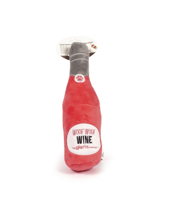Peluche per cani Gloria Woof Woof Wine Rosa Poliestere polipropilene Peluche per cani Gloria Woof Woof Wine Rosa Poliestere polipropilene