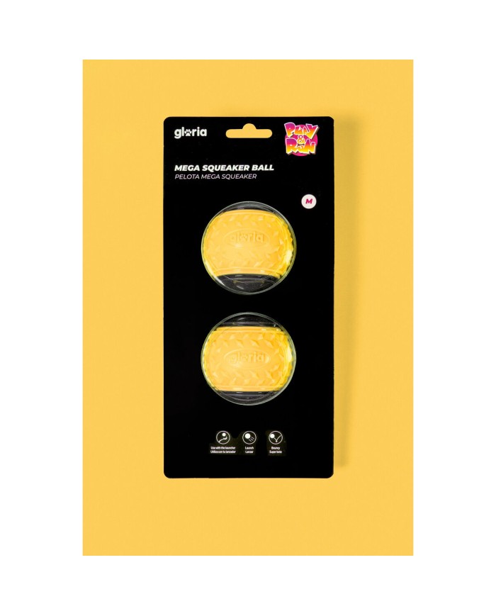 Palla per Animali Domestici Gloria PLAY AND RUN Giallo TPR M 6,35 cm 2 Unità Palla per Animali Domestici Gloria PLAY AND RUN Giallo TPR M 6,35 cm 2 Unità