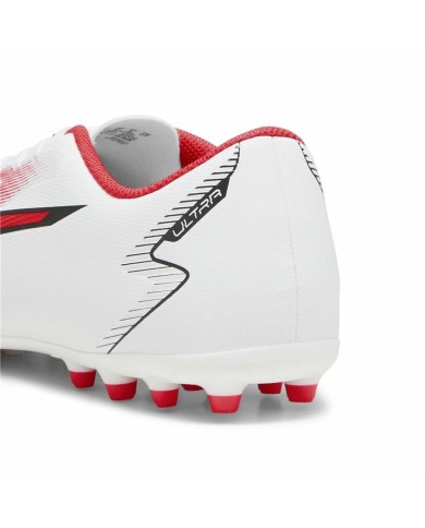 Scarpe da Calcio per Adulti Puma Ultra Play MG Bianco Rosso Scarpe da Calcio per Adulti Puma Ultra Play MG Bianco Rosso