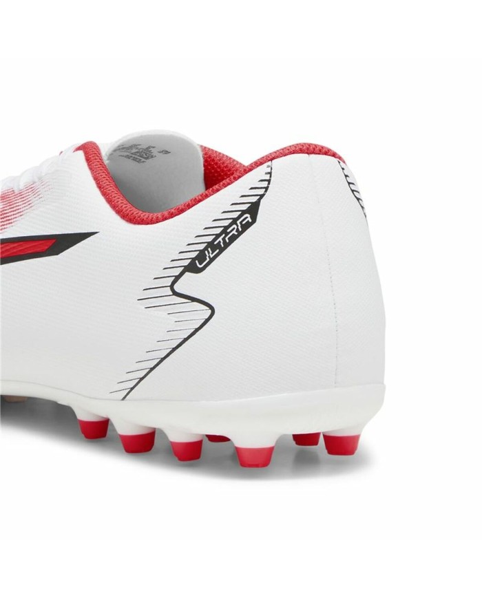 Scarpe da Calcio per Adulti Puma Ultra Play MG Bianco Rosso
