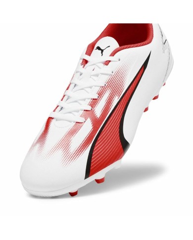 Scarpe da Calcio per Adulti Puma Ultra Play MG Bianco Rosso Scarpe da Calcio per Adulti Puma Ultra Play MG Bianco Rosso