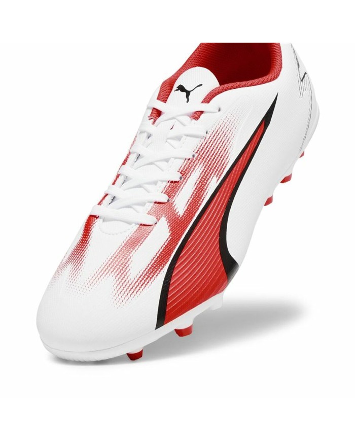 Scarpe da Calcio per Adulti Puma Ultra Play MG Bianco Rosso
