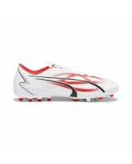 Scarpe da Calcio per Adulti Puma Ultra Play MG Bianco Rosso