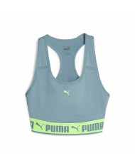 Reggiseno Sportivo Puma Mid Impact Puma Stro Azzurro